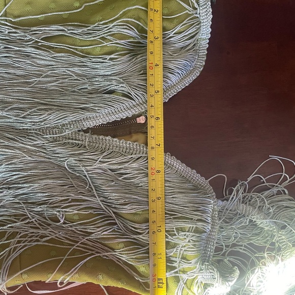 Fringe strapless green mini dress flapper style - Picture 5 of 8